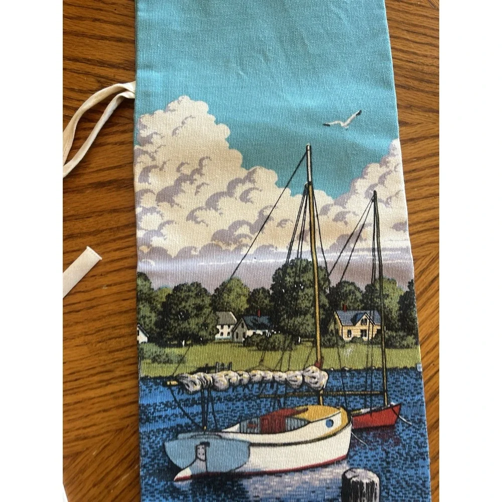 Sailboat Nautical Grocery Bag Holder Sack Storage Organizer Dispenser Hanging